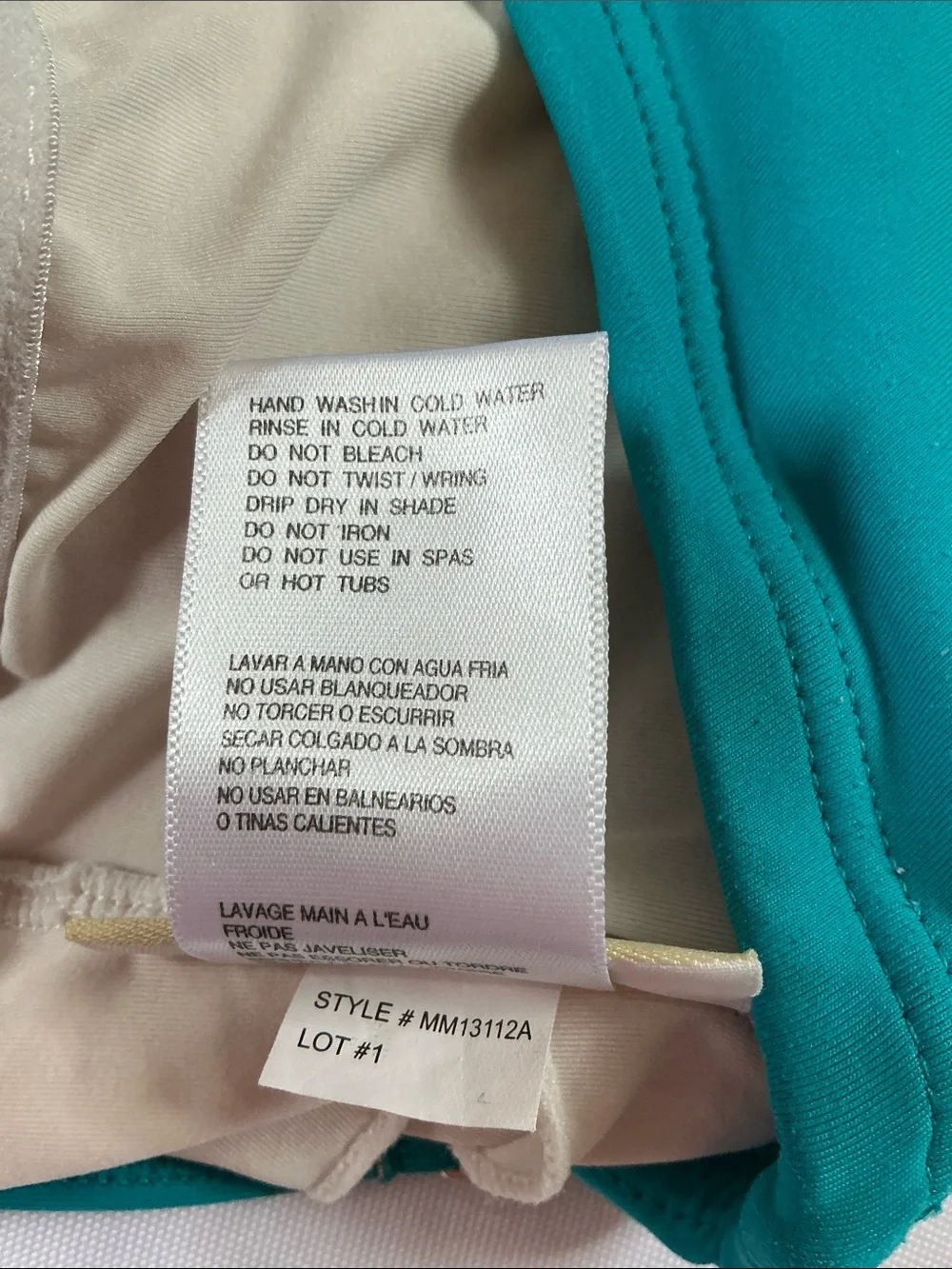 Michael Kors Teal Ruffled Multi Tier Swim Tankini Top Size Medium
